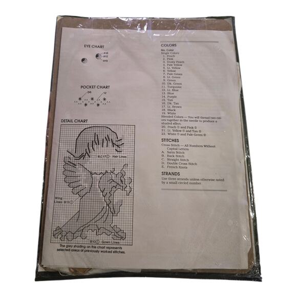 Vintage babyhugs tooth fairy pillow sunset stamped cross stitch Kit 13039